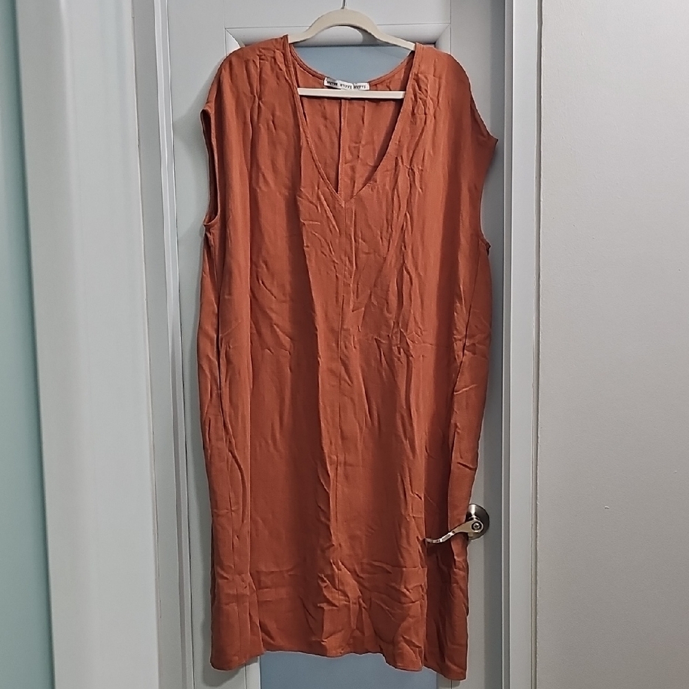 HYFVE Terracotta Sleeveless Midi Dress